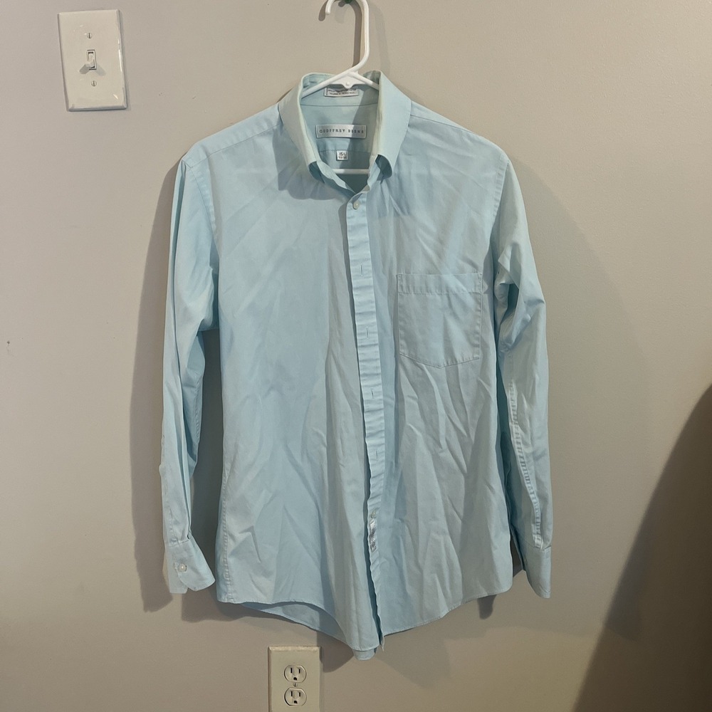 Geoffrey‎ Beene Long Sleeve Button Down Dress Shirt 15.5